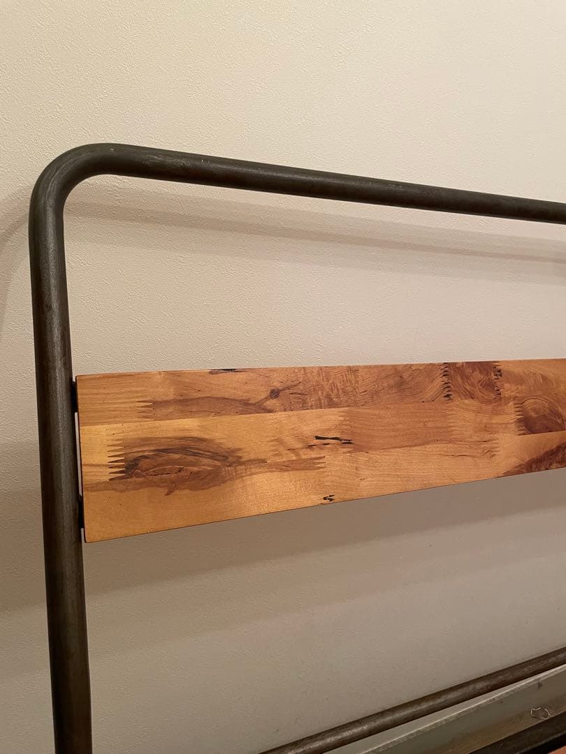 【mkrさま専用】a.depeche ダブル ベッドフレーム&専用収納2つ