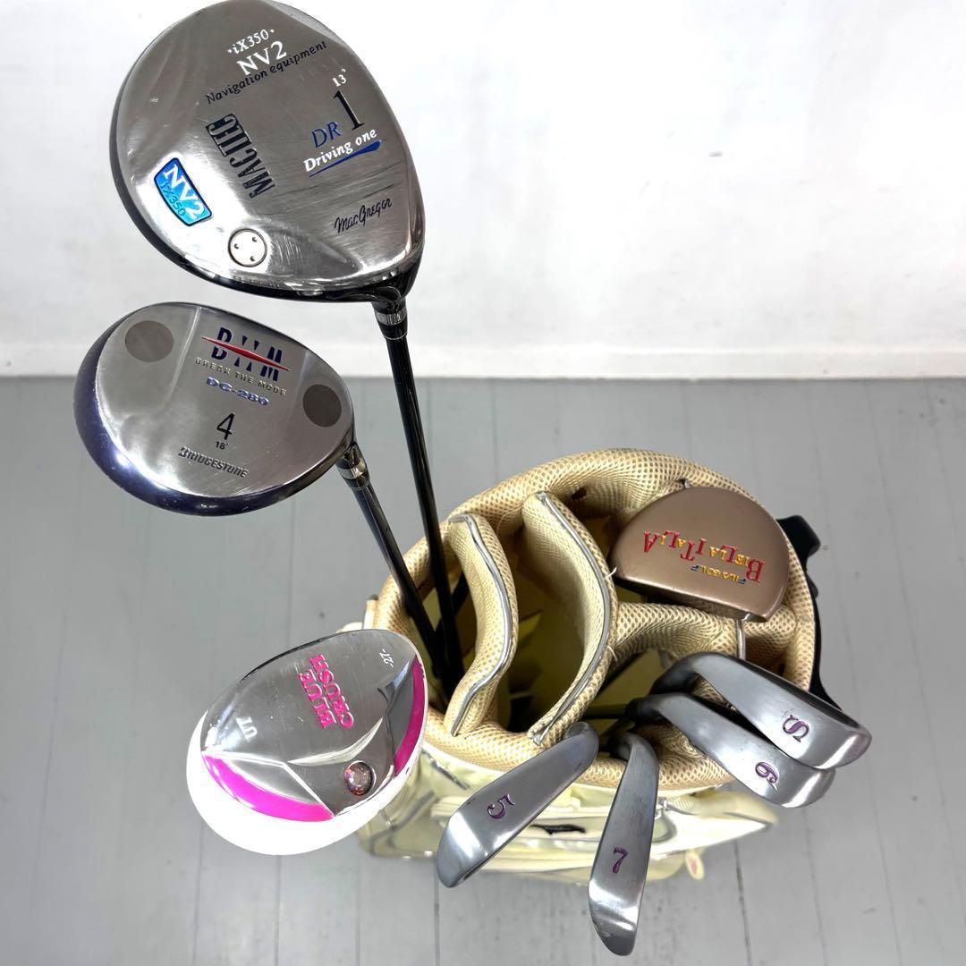 本格派 レディースゴルフクラブ 8本 ゴルフセット お試しセット 初心者向け