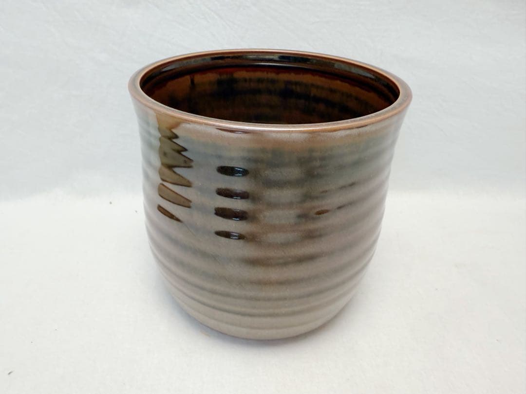 茶道具 加藤藤山 造 古瀬戸 一重口 水指 陶印 塗蓋 共箱