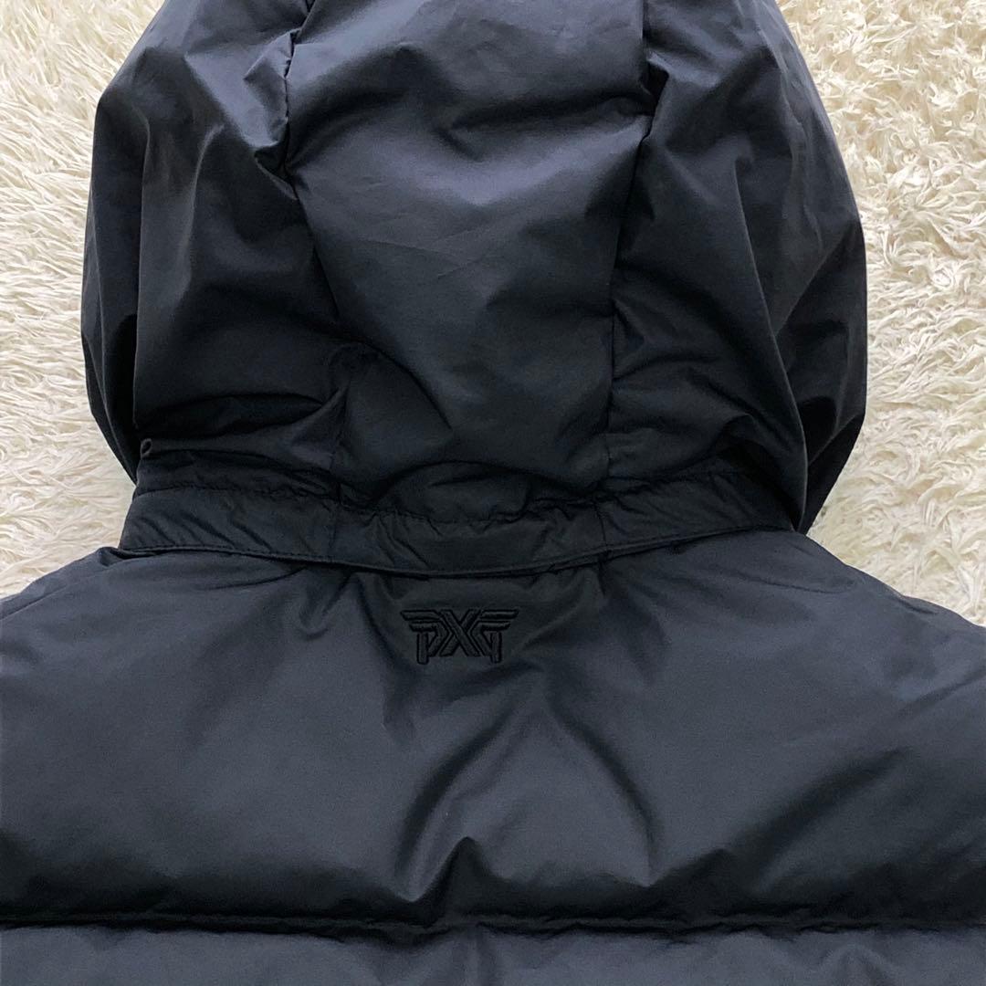 美品⭐PXG グースダウンベスト ゴルフウェア Lサイズ フード着脱可 ブラック