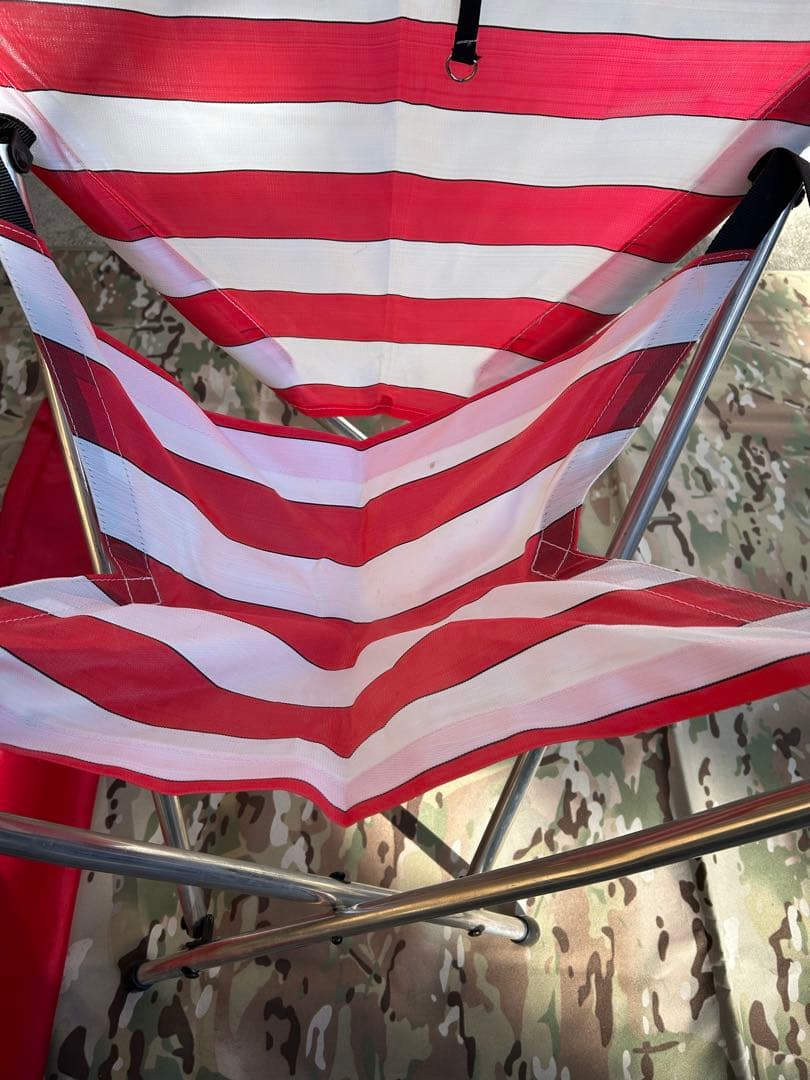 ガダバウトチェア 赤×白 ストライプ