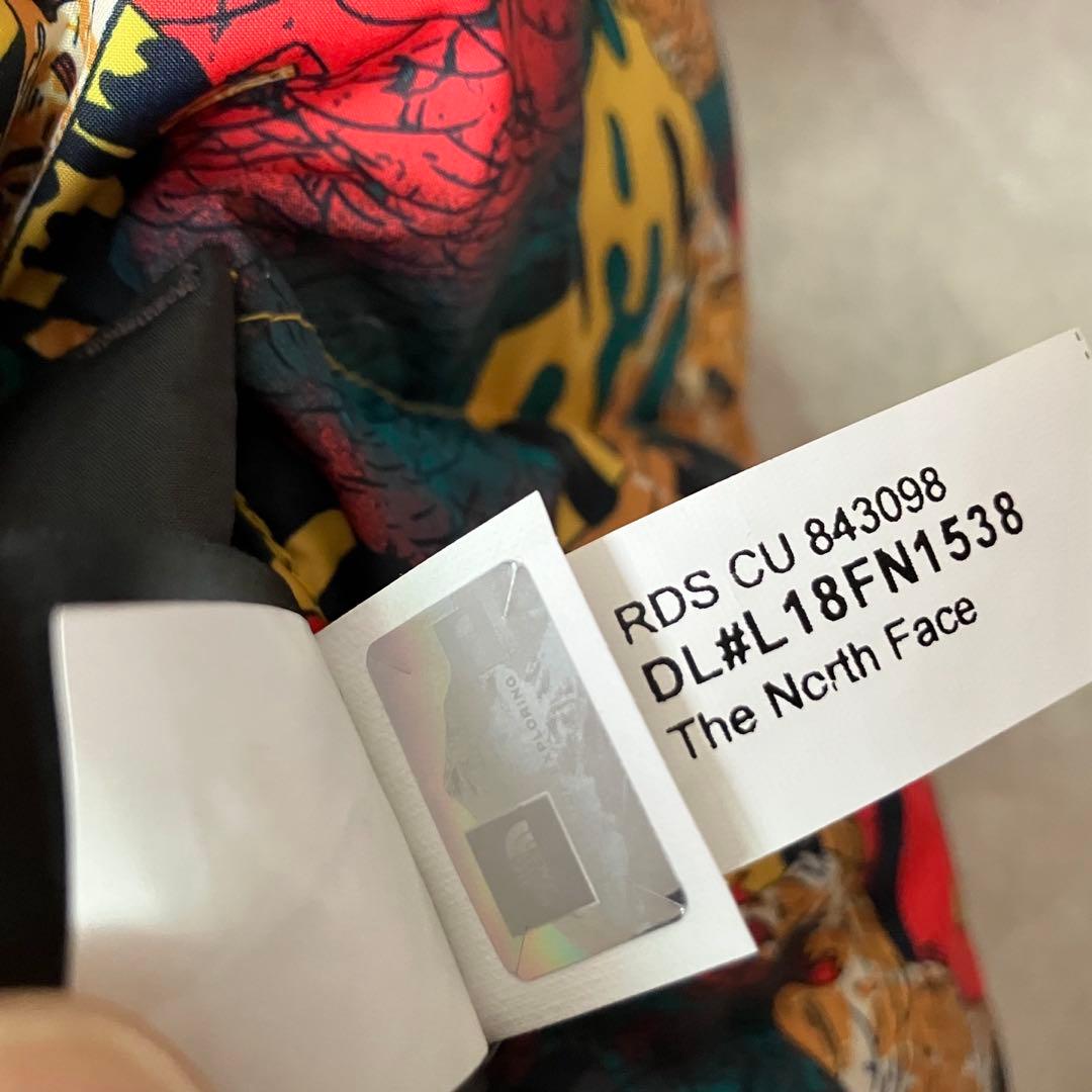 日本未発売 ノースフェイス 総柄 マルチカラー ダウンジャケット/M