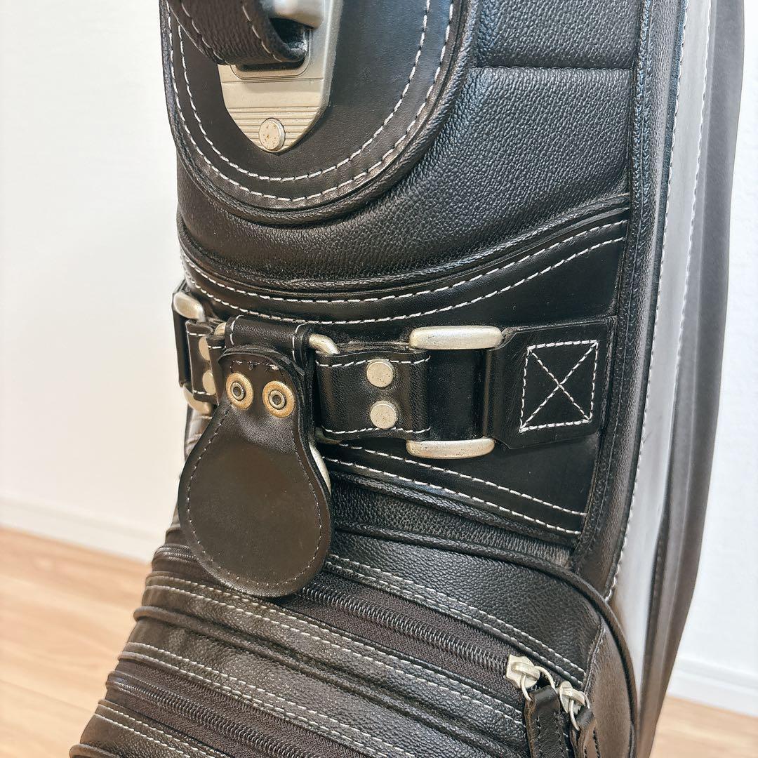 ✨送料無料✨ バーバリー ゴルフ キャディバッグ ゴルフバッグ レザー ブラック