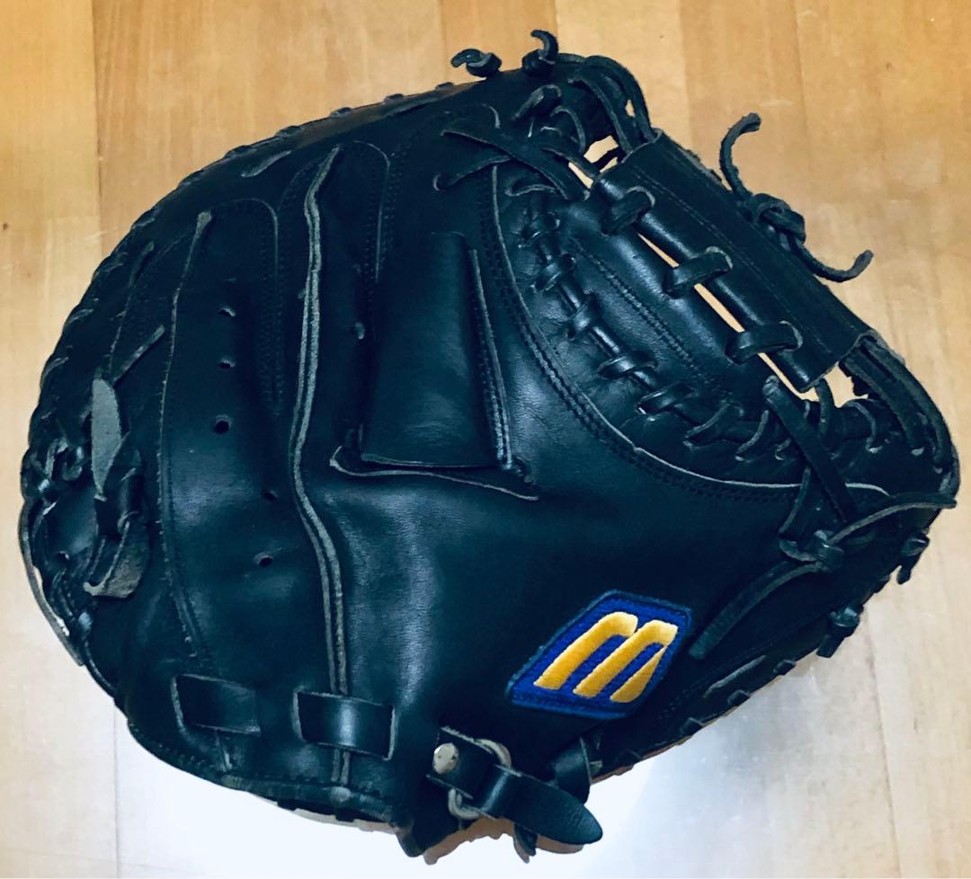 美品 本革 MIZUNO キャッチャーミット ミズノ 大人用 捕手 グラブ