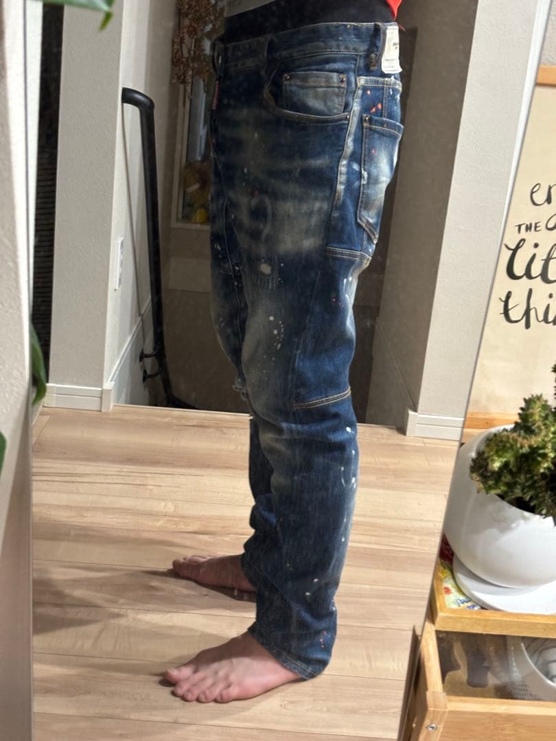 DSQUARED2ペイント ダメージ加工 サイズ48 ディースク デニム