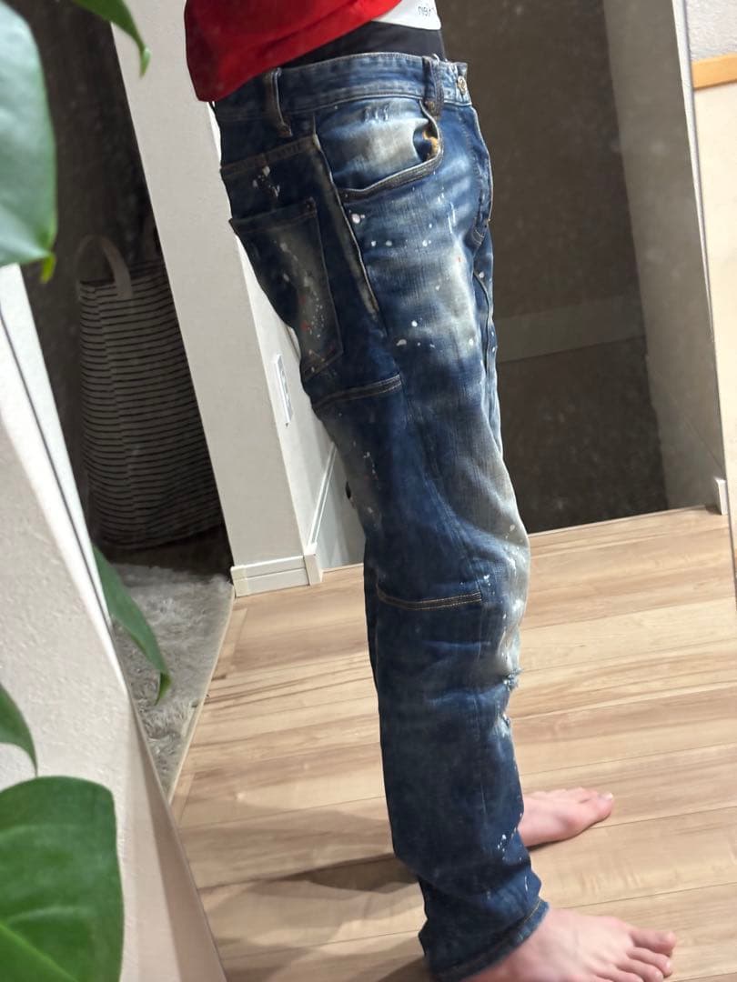 DSQUARED2ペイント ダメージ加工 サイズ48 ディースク デニム