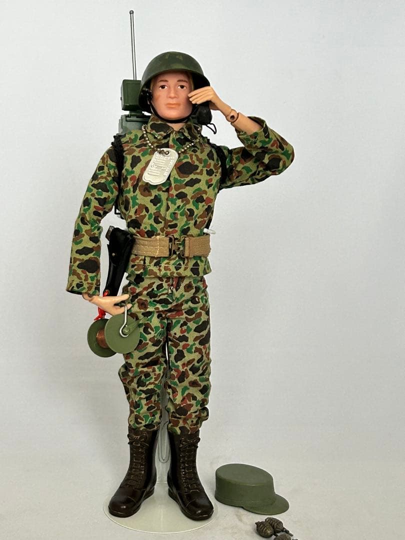 ビンテージGIジョー　1964 アクションマリーン通信兵セット②元箱付　ハスブロ