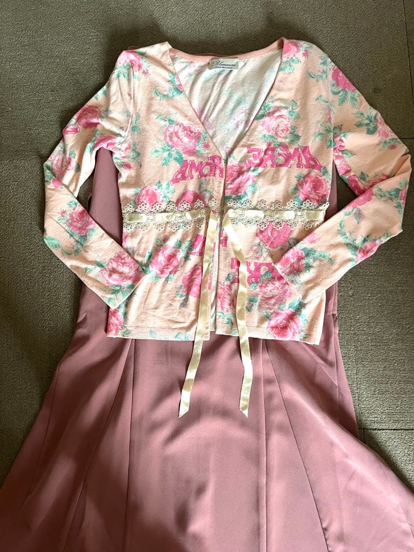 アンナモリナーリ　Ｂl u mar i ne ピンクカーディガン