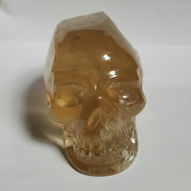 シトリン水晶　カテドラルスカル