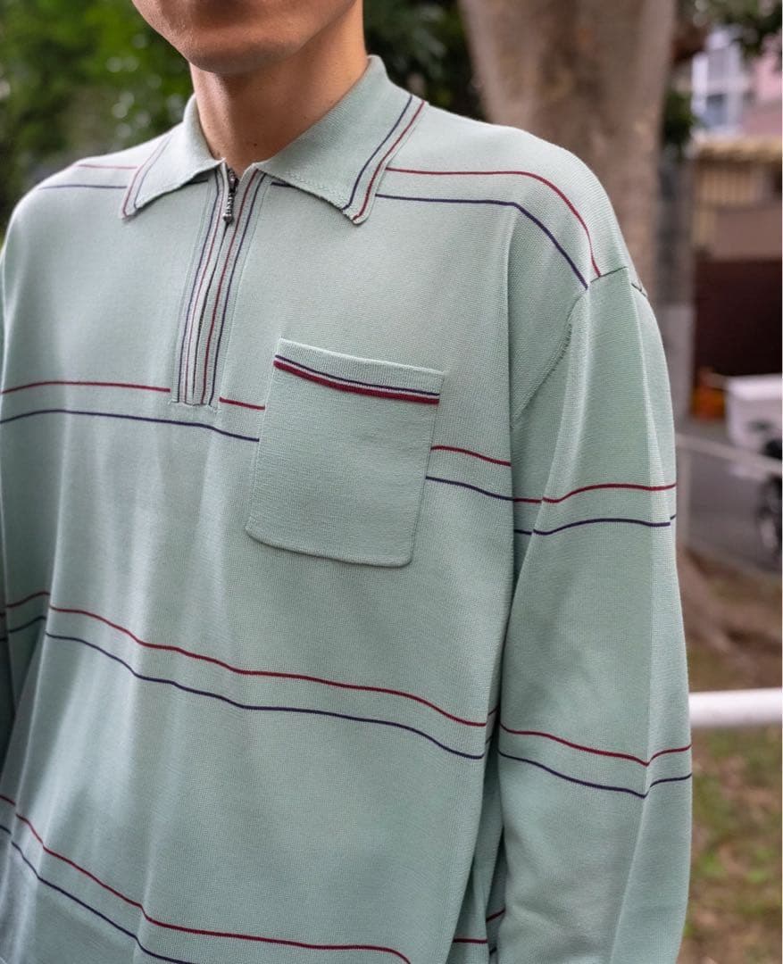 z*y様 DAIRIKU 別注 Long Sleeve Knit ニットポロ