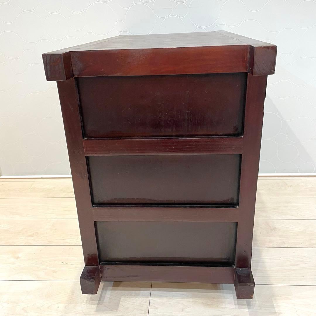 【希少】時代箪笥 車箪笥 和箪笥 龍金具 無垢材 民芸家具 レトロ アンティーク