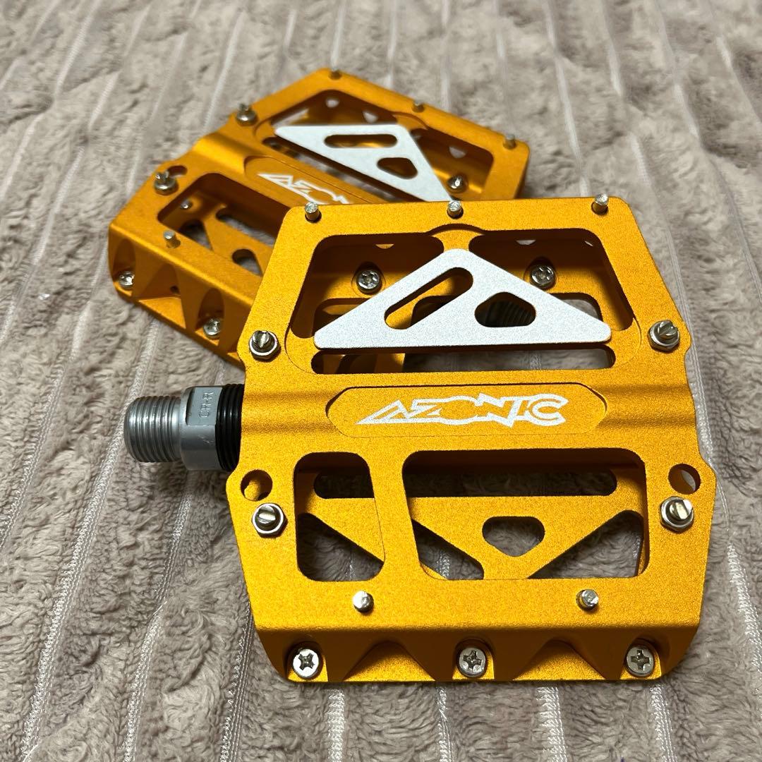 AZONIC フラット ペダル OLD MTB ブルーラグ