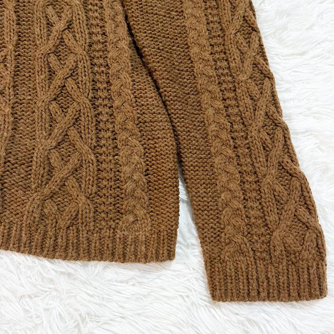 Maison Margiela ケーブルニットセーター　アルパカ　ブラウン