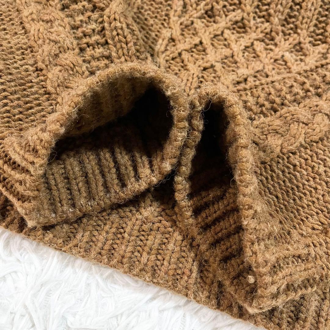 Maison Margiela ケーブルニットセーター　アルパカ　ブラウン