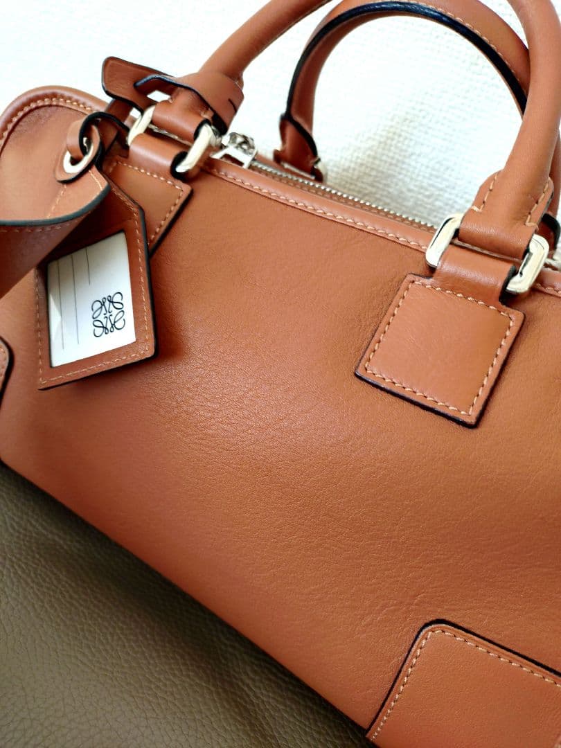 LOEWE ロエベ アマソナ28 ハンドバッグ キャメル