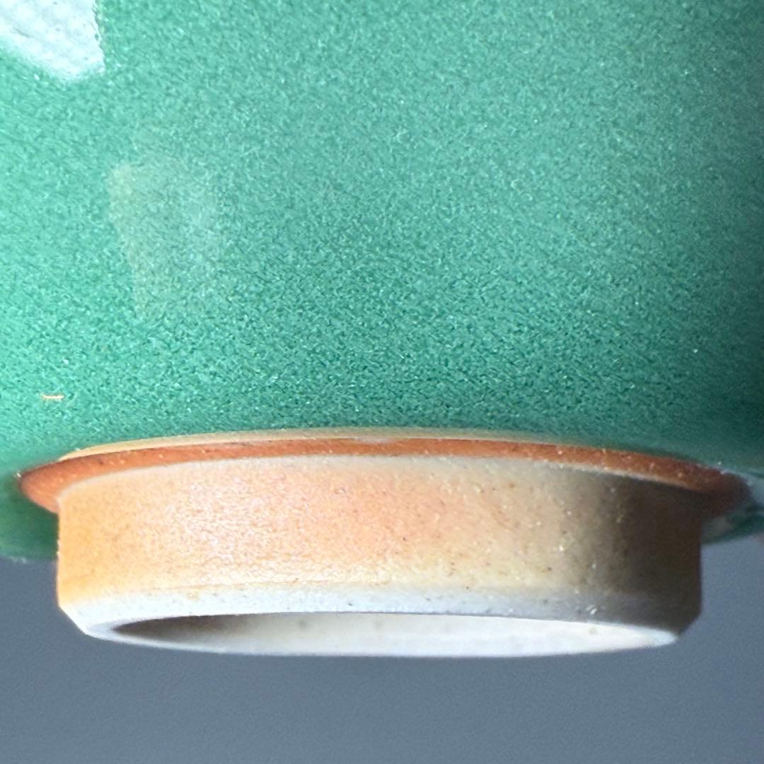 人間国宝　中島宏　造　青磁湯呑み　翡翠色　汲み出し　五客　共箱　未使用保管品　栞