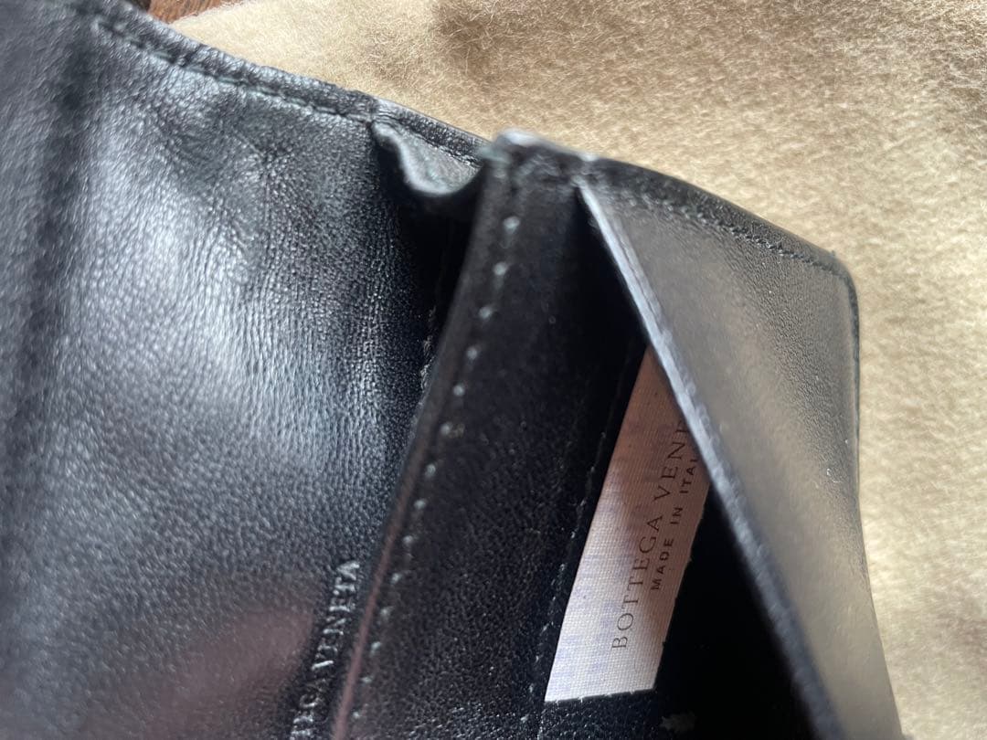 torara84 　Bottega Veneta ブラックレザー 名刺入れ