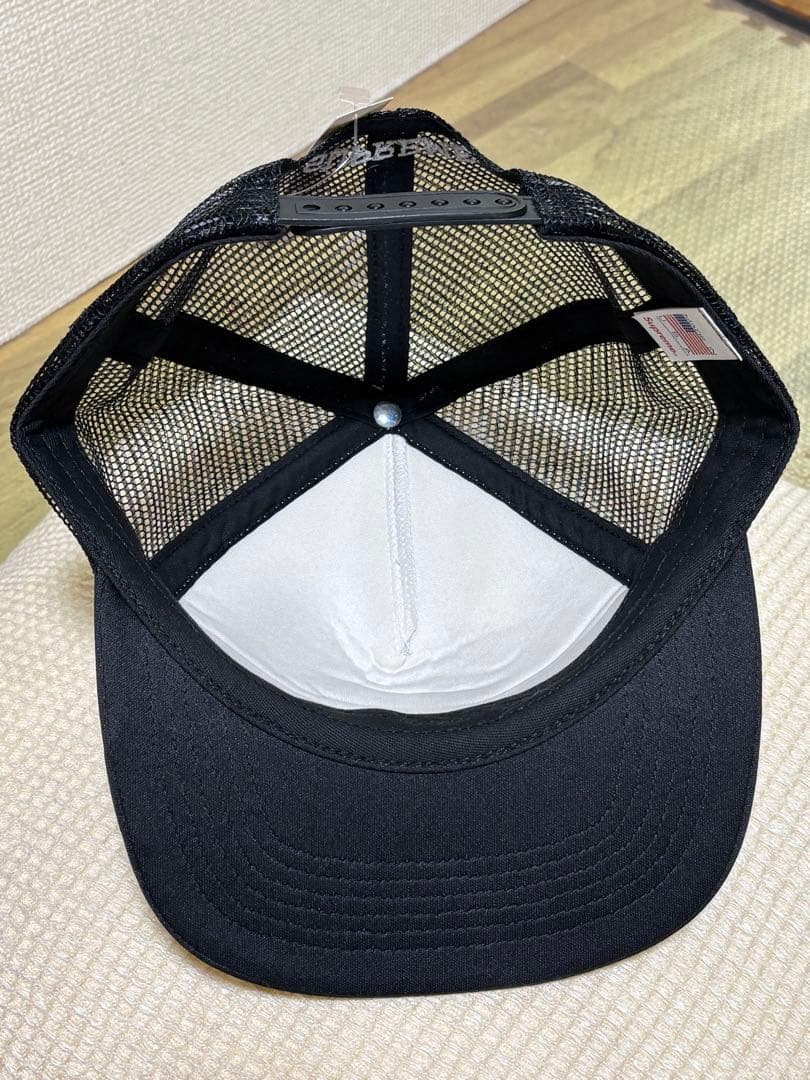 Supremeメッシュキャップ ホワイト/ブラック
