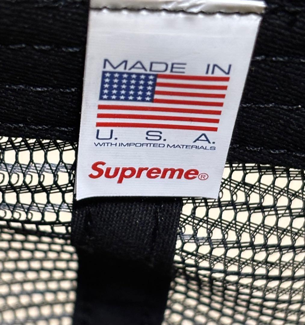 Supremeメッシュキャップ ホワイト/ブラック