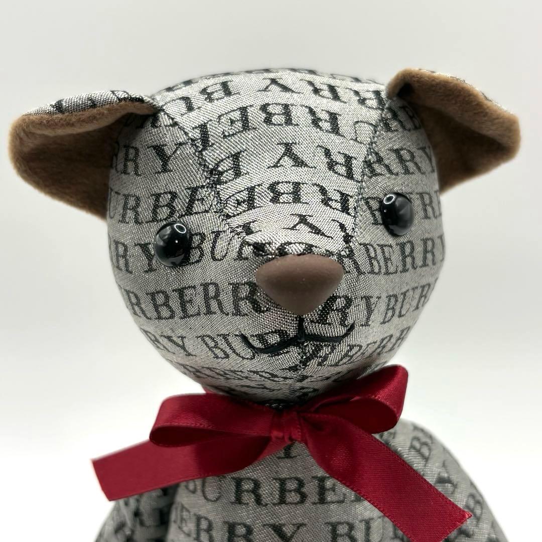 【美品】BURBERRY バーバリー テディベア グレー 総柄 ハンカチセット