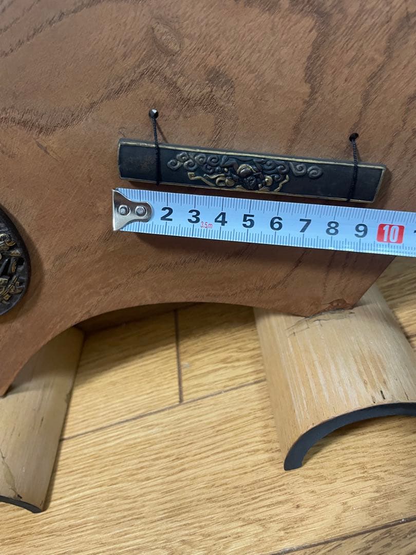 江州彦根住 藻柄子入道宗典製鍔 日本刀　刀の鍔 鉄製 刀装具 武者　透かし