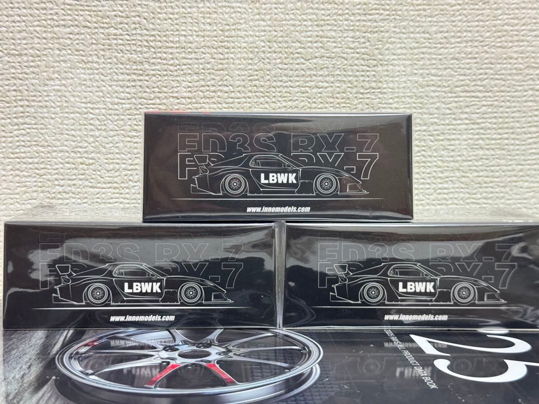 Inno64 1/64 LBWK RX7 FD3Sミニカー 3台セット