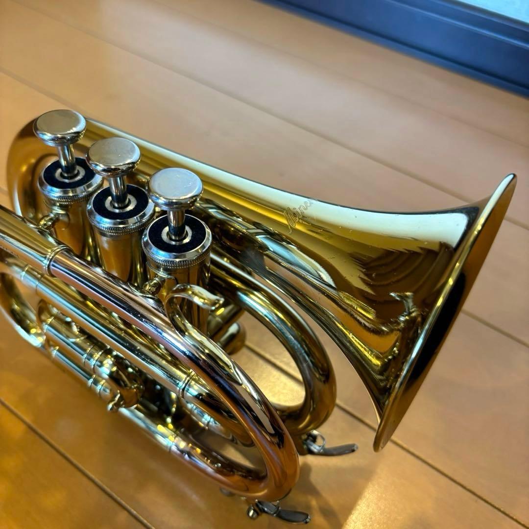 ポケットトランペット MPT250L Minerva ケース付き