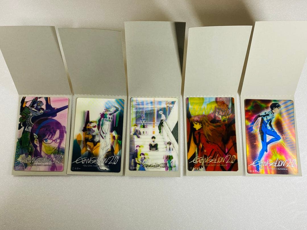 エヴァンゲリオン 3Dカード 5種コンプリートセット 新品 未使用 美品 希少
