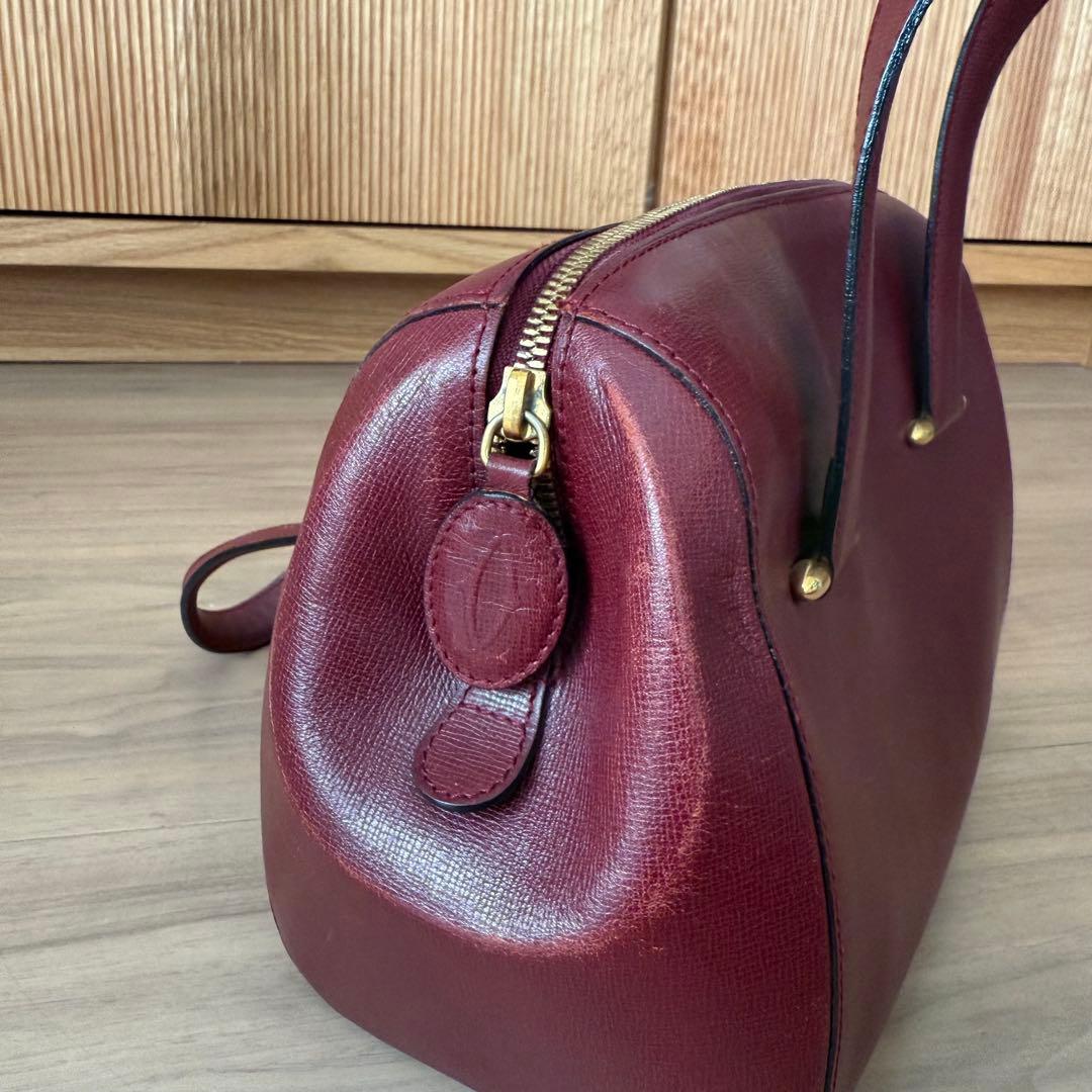 Cartier カルティエ ミニボストンバッグ マストライン ボルドー
