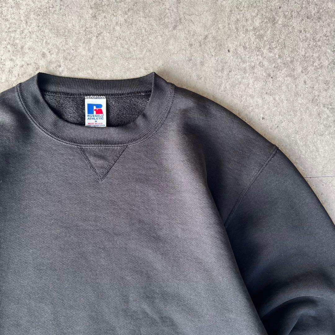 90s Russell ラッセルアスレチック 無地スウェット USA製 黒