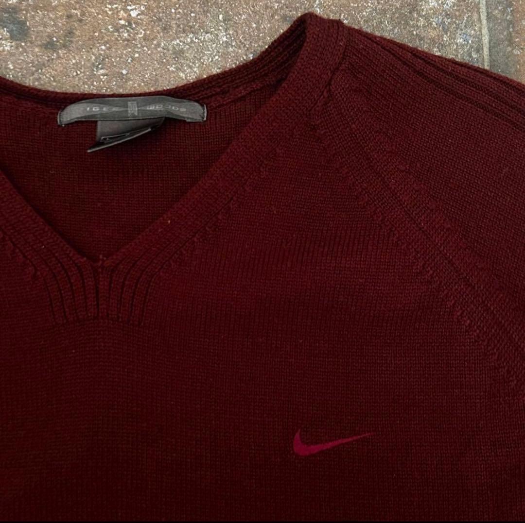 【希少】NIKE GOLF TIGER WOODS 長袖 セーター バーガンディ