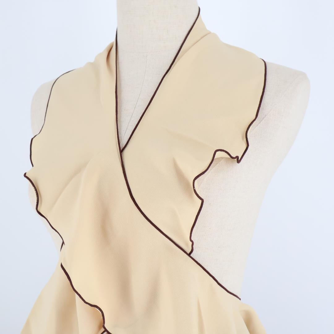 【美品 フラメンコ衣装】ブラウン ファルダ シージョ スカート ボランテ フリル