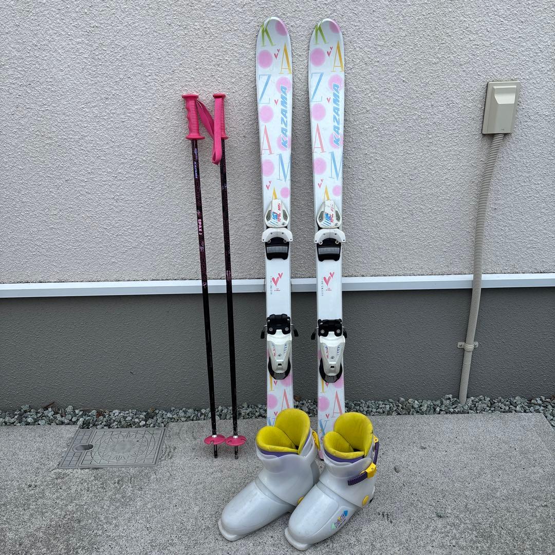 スキー板・スーキー靴・ストック（３点セット）