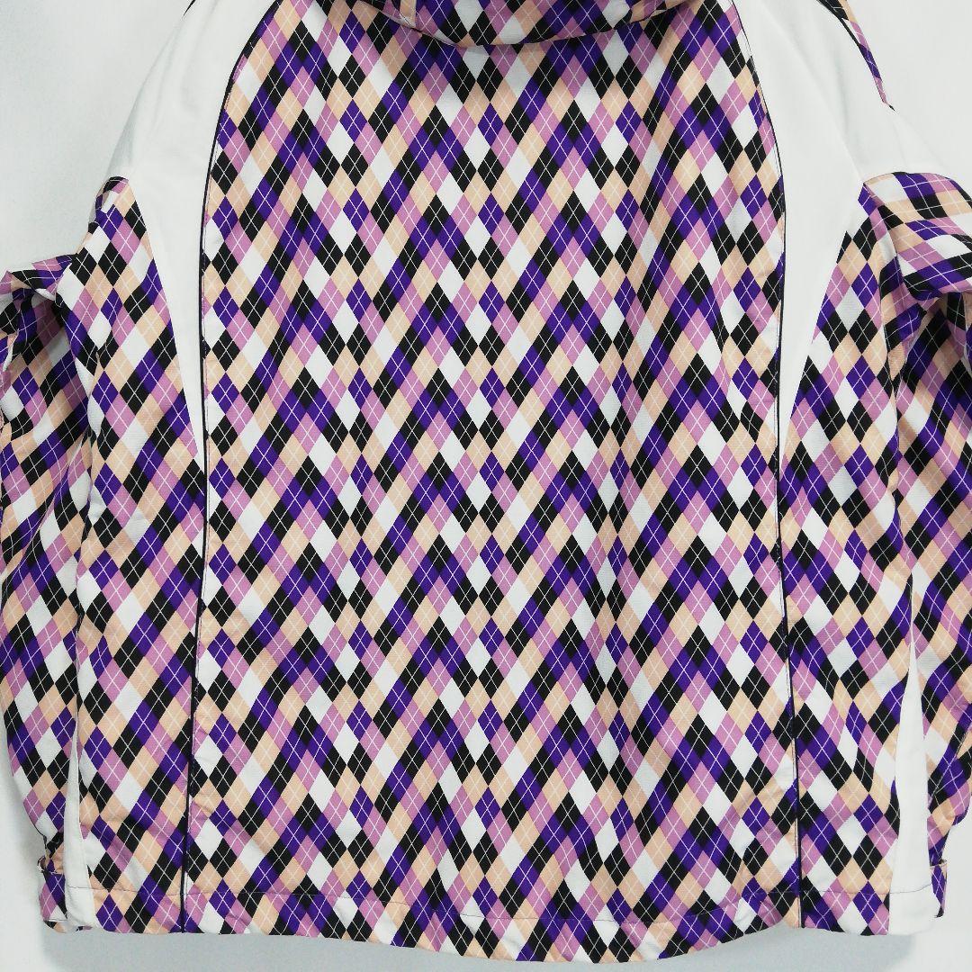 レディース LLサイズ スキーウェア ジャケット アーガイル パープル系 女性用