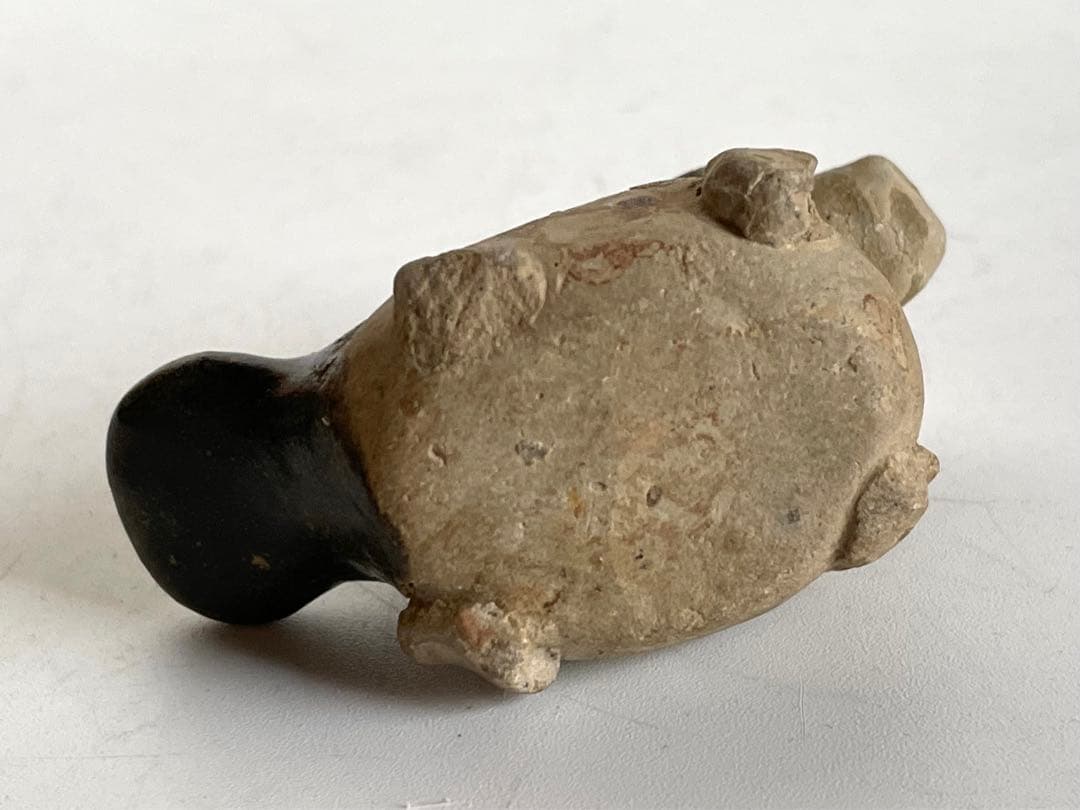 骨董　アンティーク　長沙窯　獣形玩具　犬　文鎮　土人形　民芸　民藝　発掘品