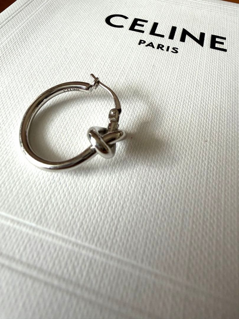 【正規品】CELINE セリーヌ ノットフープピアス 片耳