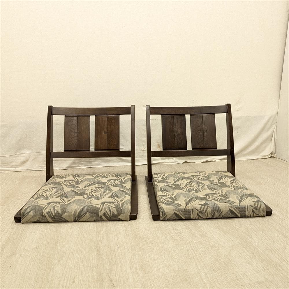 カリモク ２脚セット　座椅子　椅子　イス　チェア　一人掛け　座敷　和家具