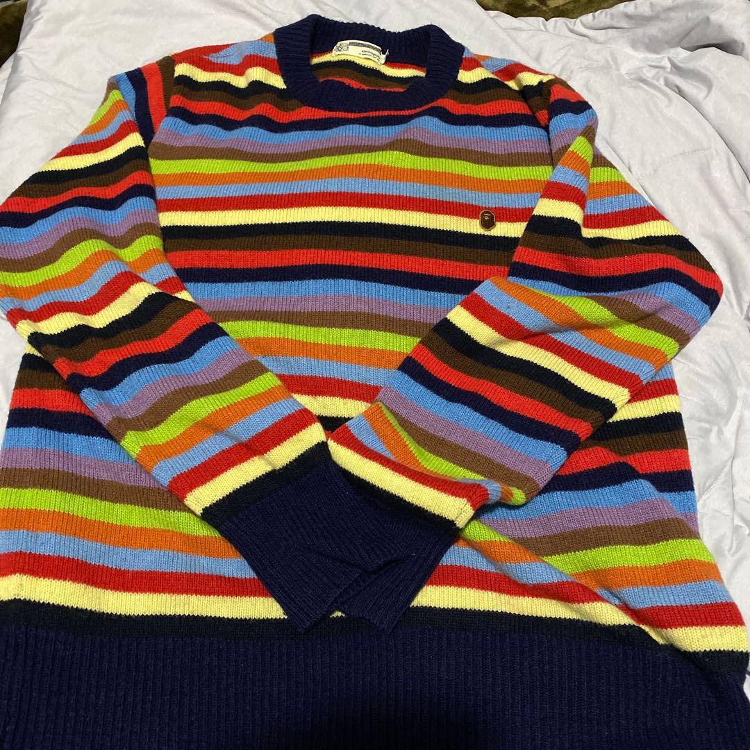 A BATHING APE カラフルニット セーター アベイジングエイプ