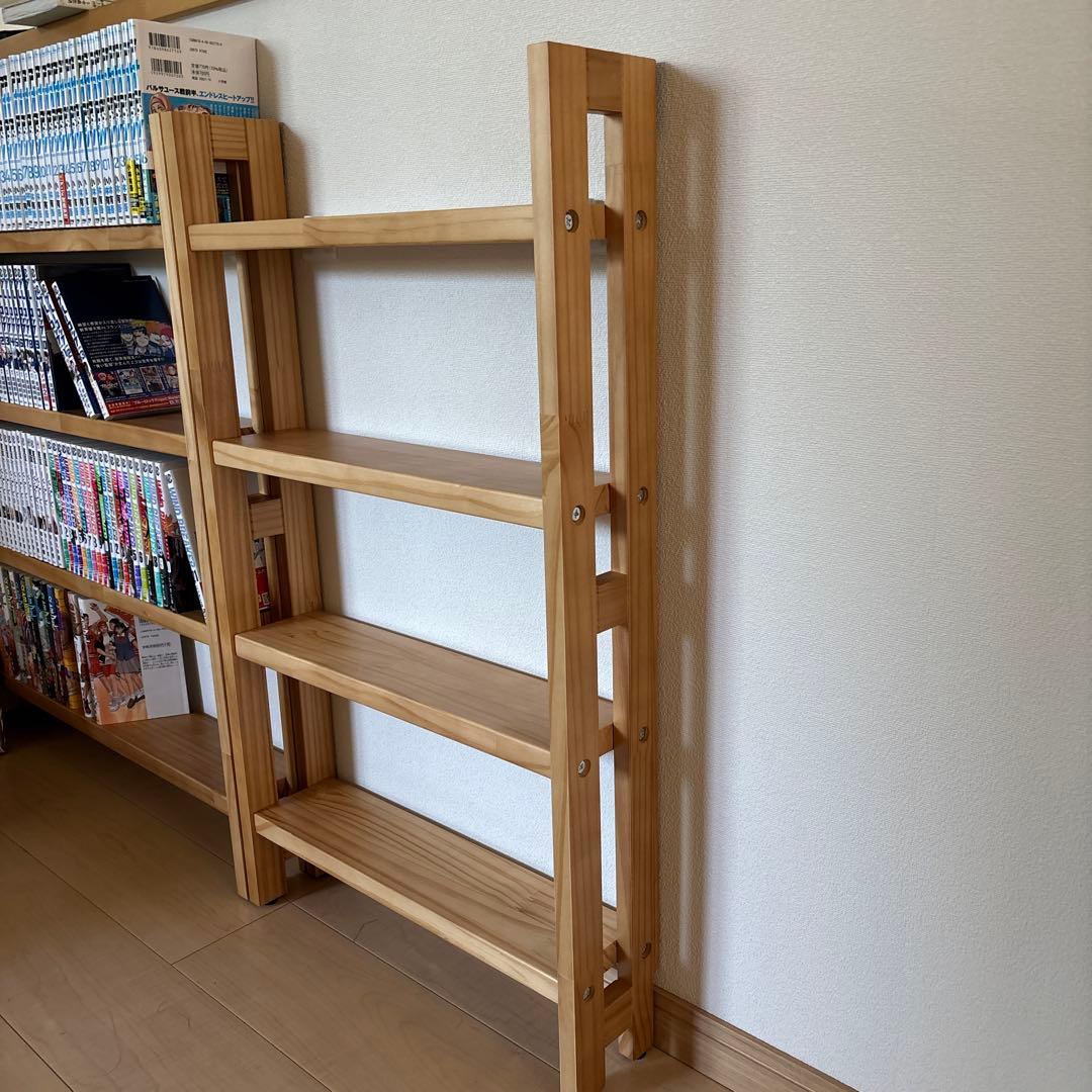 ぉpinkパンちゃん　突っ張ずに取り付けられる薄型ラック　木製　ベルメゾン