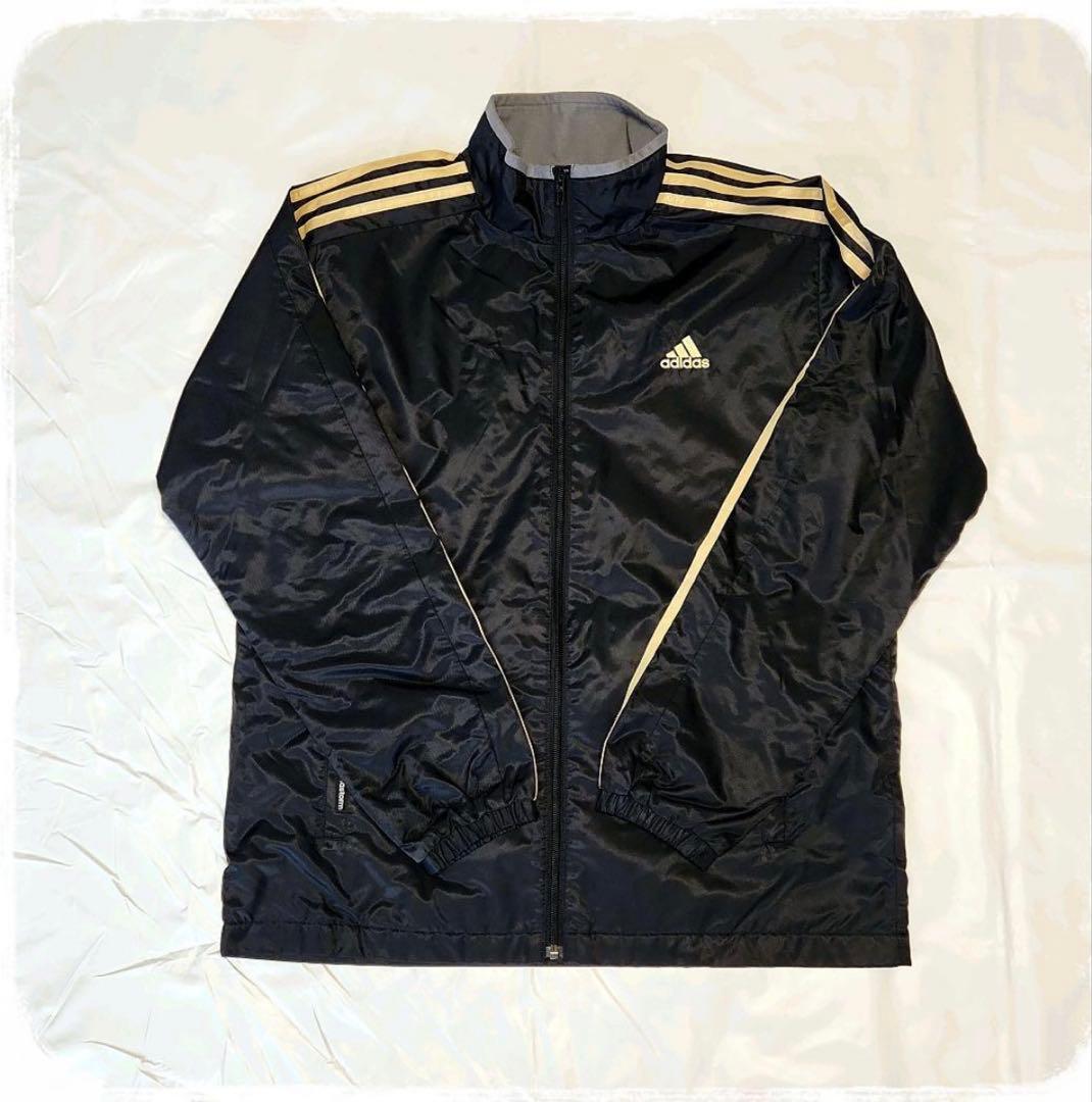 adidas ウインドブレーカー　上下 黒✖︎ゴールド