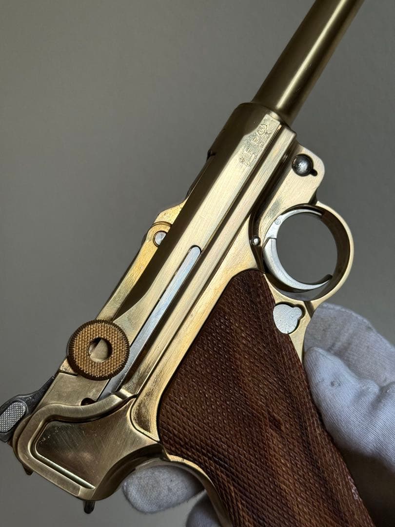 マルシン ゴールド ルガー P08 6インチ SMG 金属 モデルガン 金メッキ