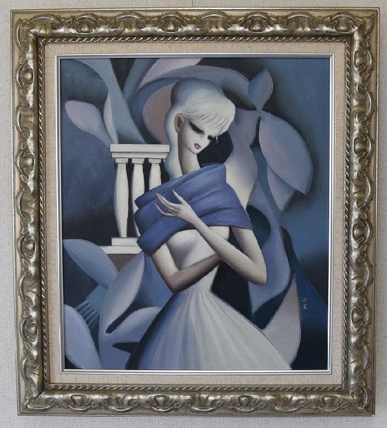 20世紀・日本の洋画家・二科展ドン　東郷青児　肉筆油彩色