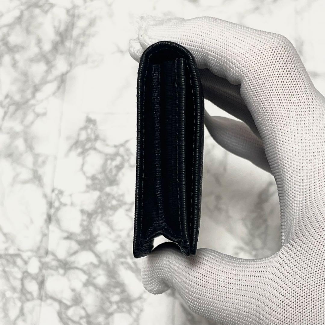 美品PORTER ポーター　カレント　名刺入れ　カードケースブラック　黒　レザー