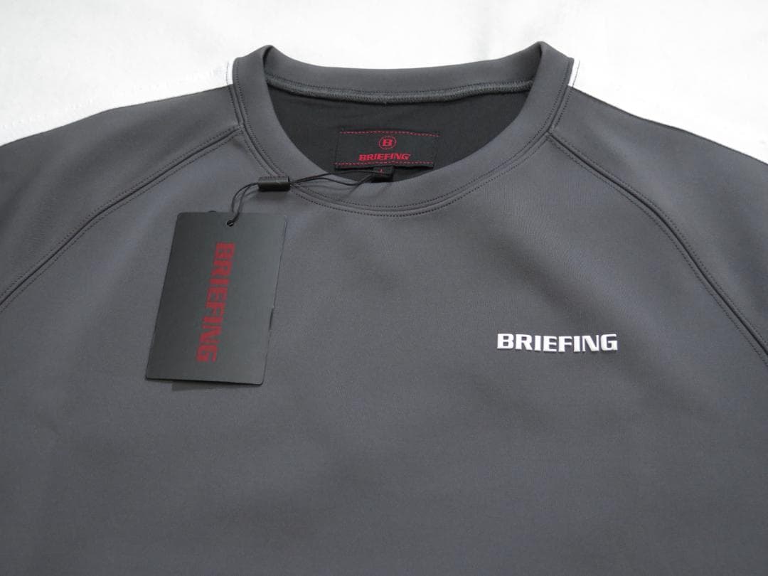 ⓁBRIEFING GOLF ブリーフィングゴルフサイドロゴラインクルーネック