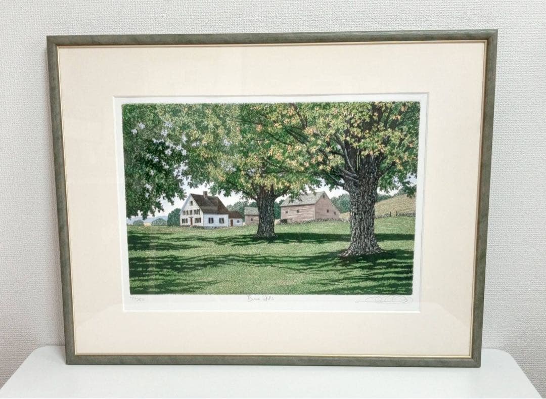 【版画】キャロル・コレット「Blue Hills」絵画 インテリア カナダ作家