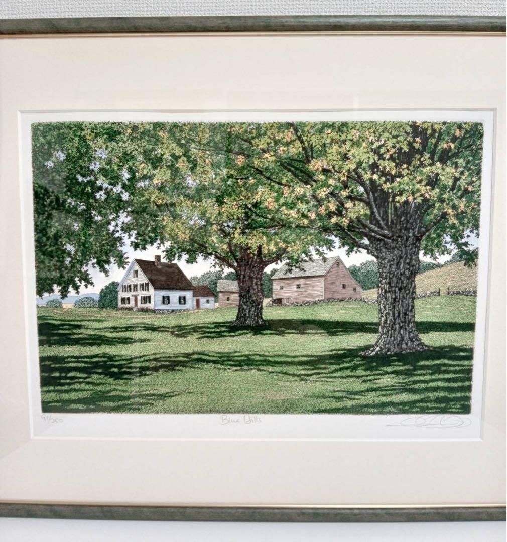 【版画】キャロル・コレット「Blue Hills」絵画 インテリア カナダ作家