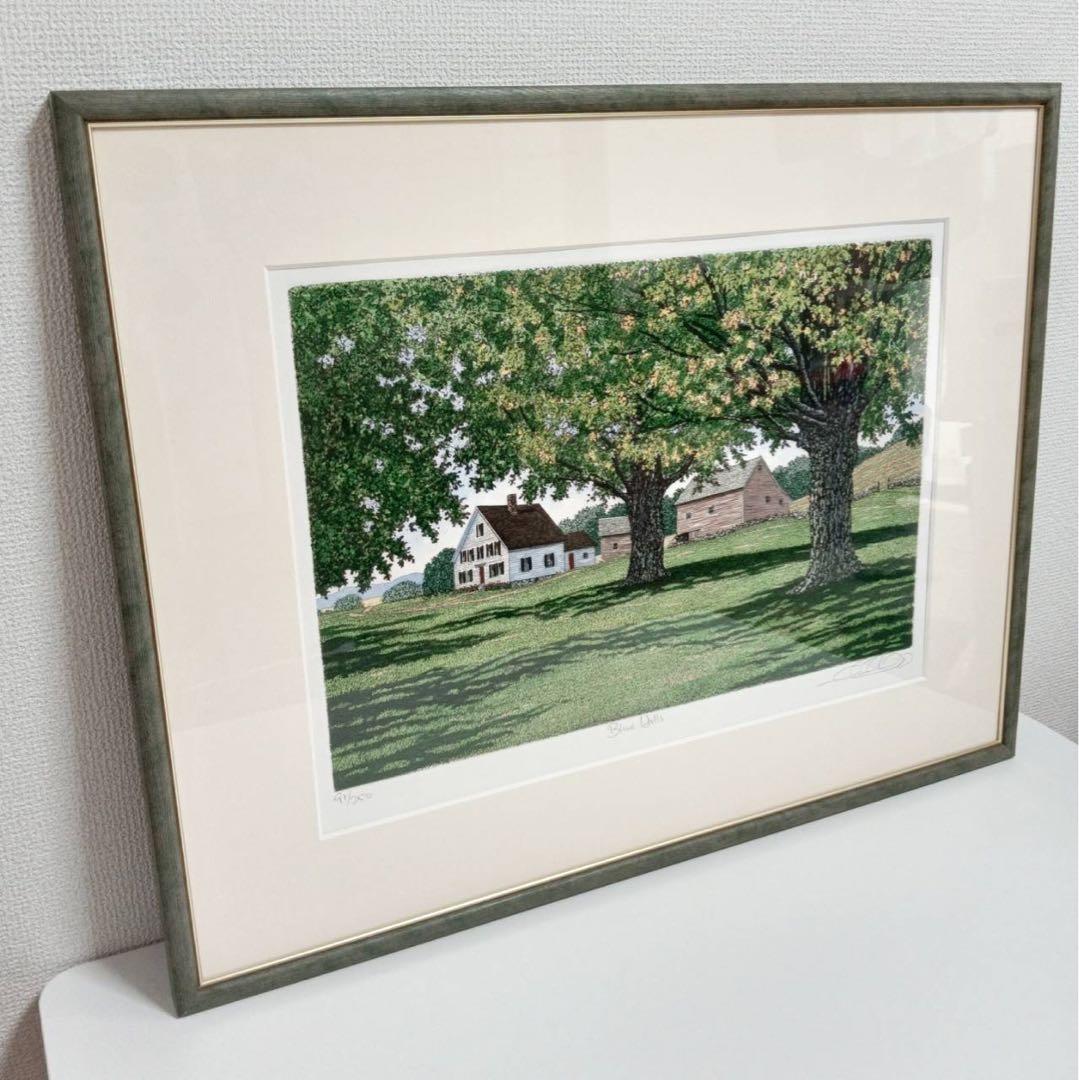 【版画】キャロル・コレット「Blue Hills」絵画 インテリア カナダ作家