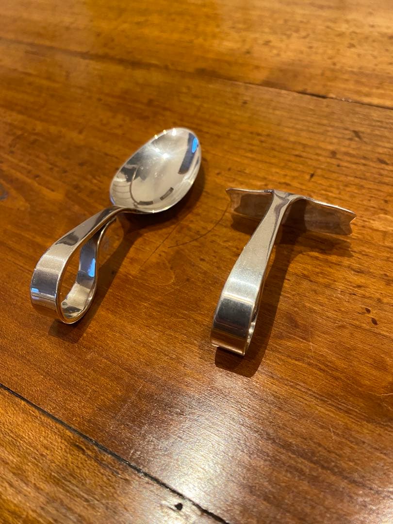 イギリス　シルバー　ベビープッシャーとスプーン　43g ビンテージ　純銀