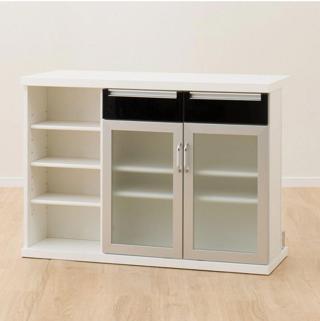 収納付キッチンカウンター【直接引取り】1/13まで　ホワイト