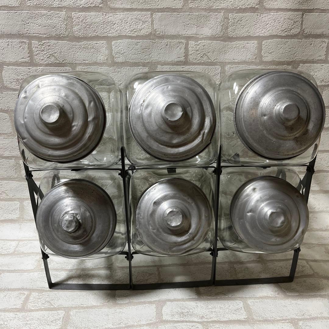 駄菓子瓶　6連　レトロ